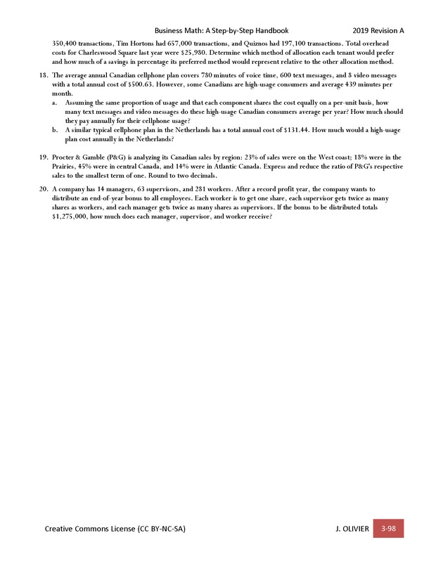 BUSINESS MATH: A Step-By-Step Handbook - Page 98