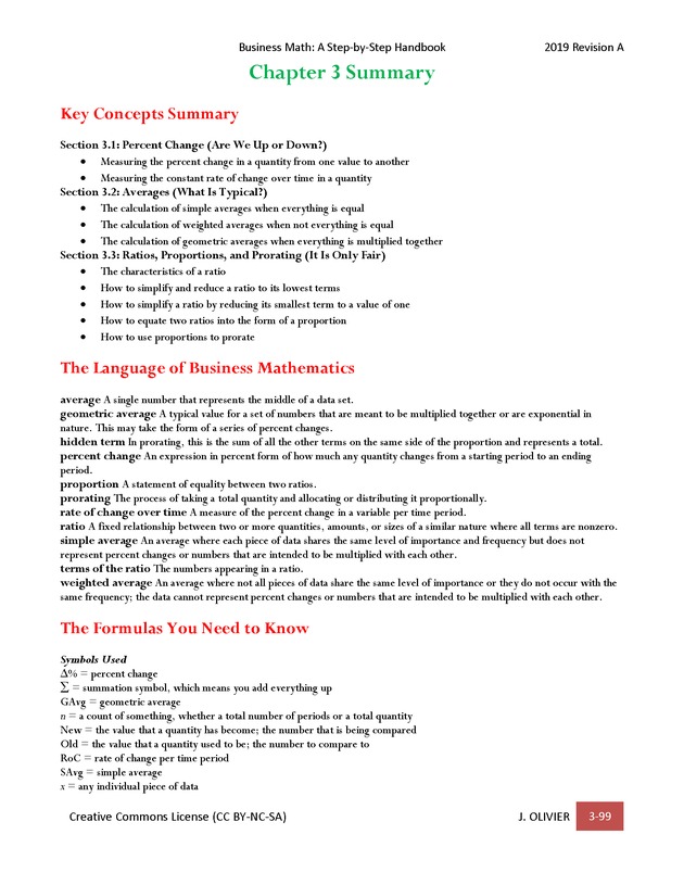 BUSINESS MATH: A Step-By-Step Handbook - Page 99