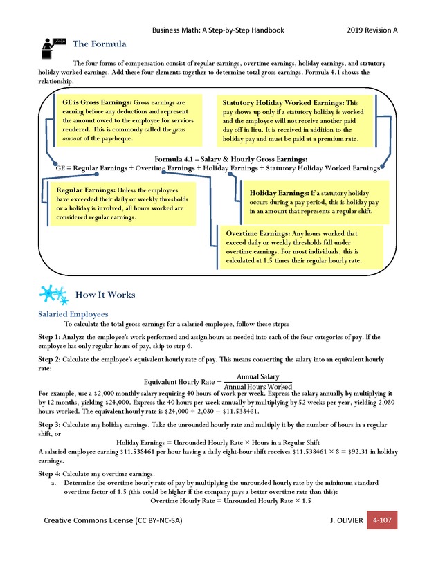 BUSINESS MATH: A Step-By-Step Handbook - Page 107