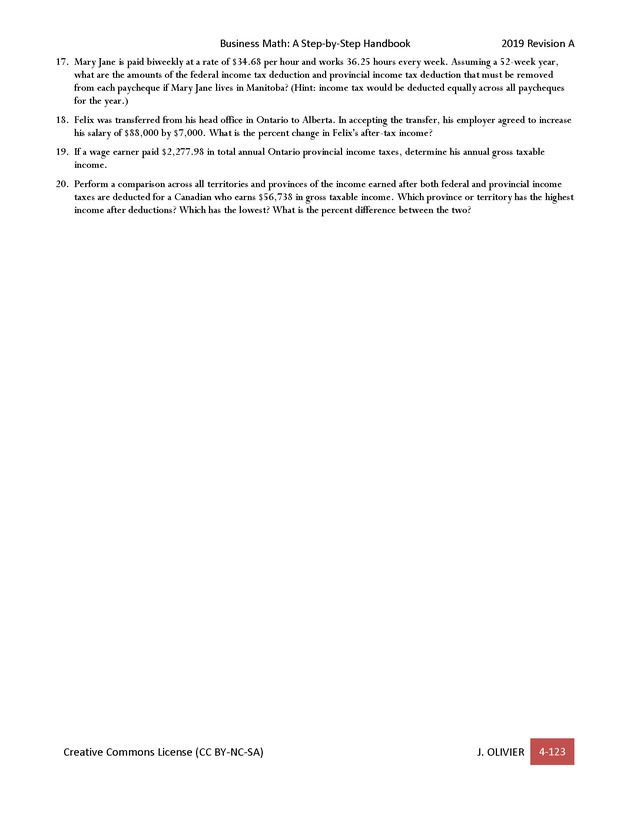 BUSINESS MATH: A Step-By-Step Handbook - Page 123