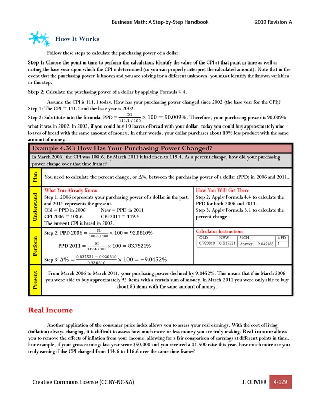 BUSINESS MATH: A Step-By-Step Handbook - Page 129