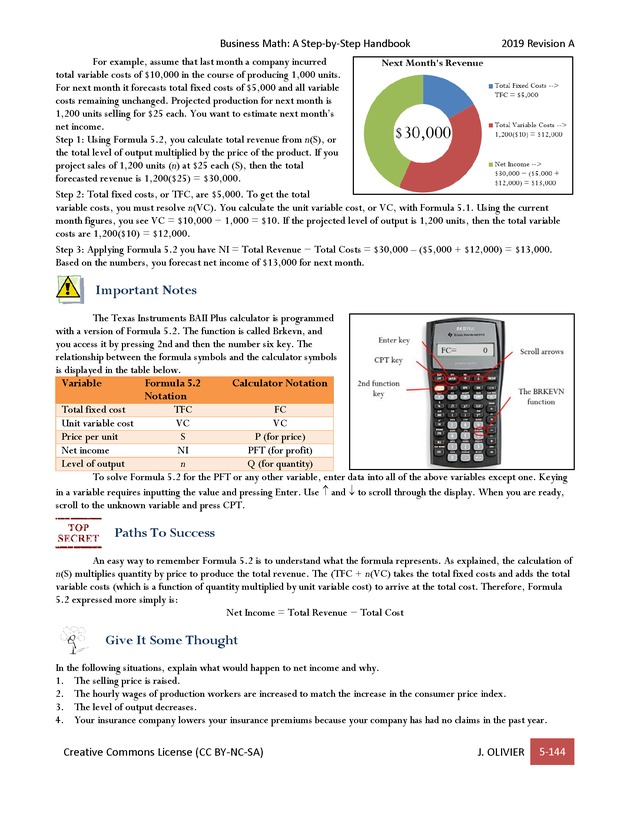 BUSINESS MATH: A Step-By-Step Handbook - Page 144