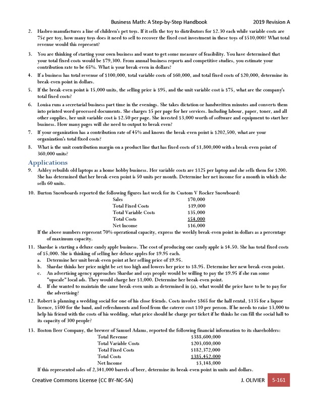BUSINESS MATH: A Step-By-Step Handbook - Page 161