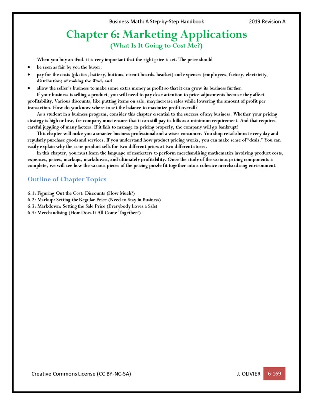 BUSINESS MATH: A Step-By-Step Handbook - Page 169