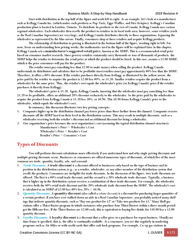 BUSINESS MATH: A Step-By-Step Handbook - Page 171