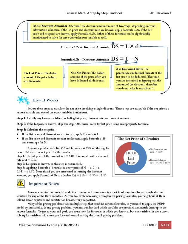 BUSINESS MATH: A Step-By-Step Handbook - Page 173