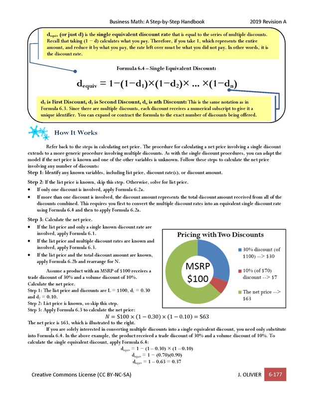 BUSINESS MATH: A Step-By-Step Handbook - Page 177