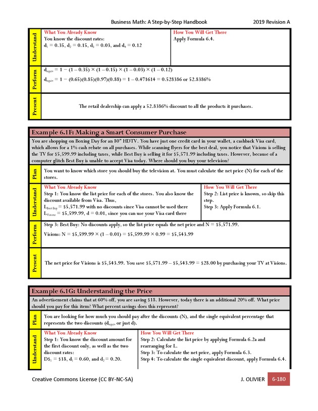 BUSINESS MATH: A Step-By-Step Handbook - Page 180