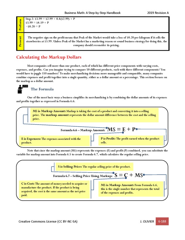 BUSINESS MATH: A Step-By-Step Handbook - Page 188