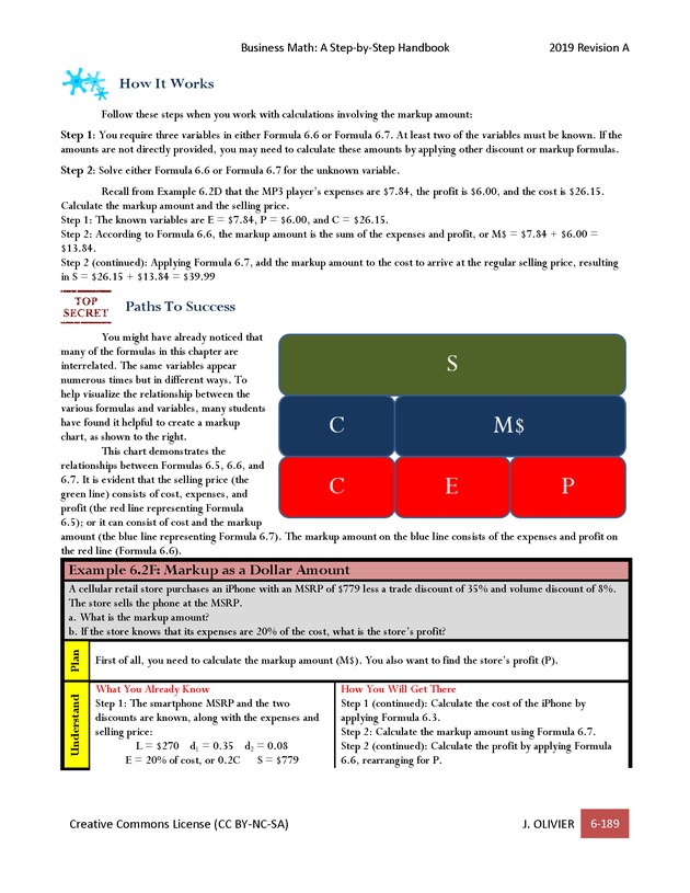 BUSINESS MATH: A Step-By-Step Handbook - Page 189