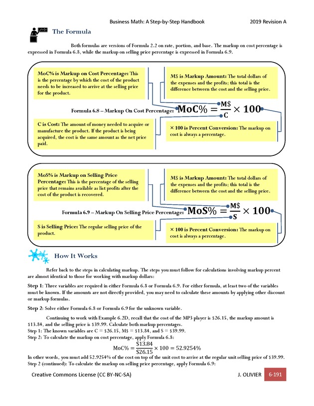 BUSINESS MATH: A Step-By-Step Handbook - Page 191