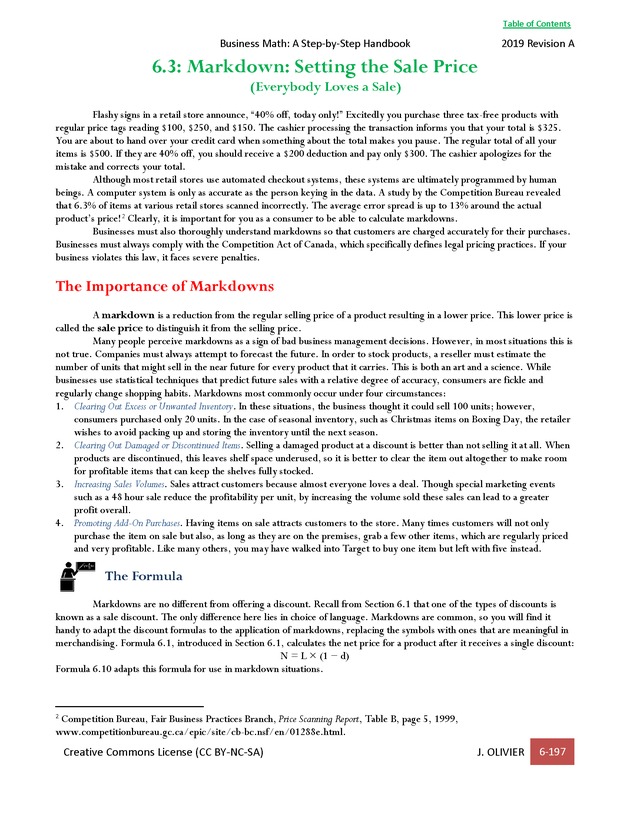 BUSINESS MATH: A Step-By-Step Handbook - Page 197