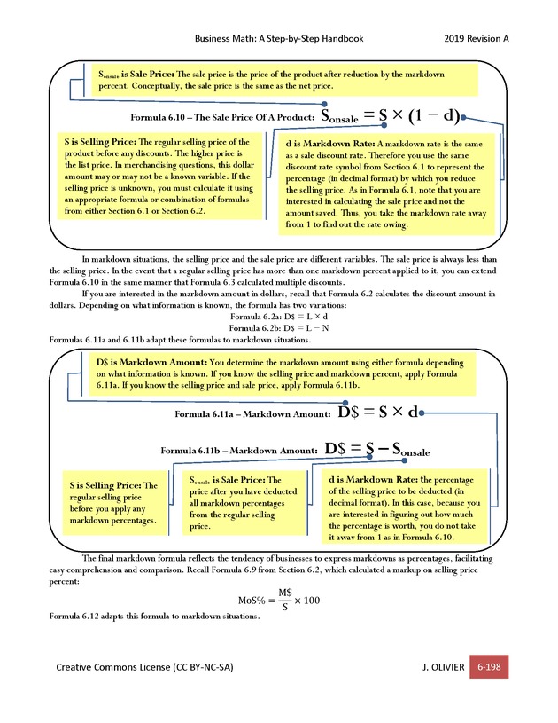 BUSINESS MATH: A Step-By-Step Handbook - Page 198