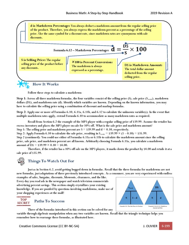 BUSINESS MATH: A Step-By-Step Handbook - Page 199