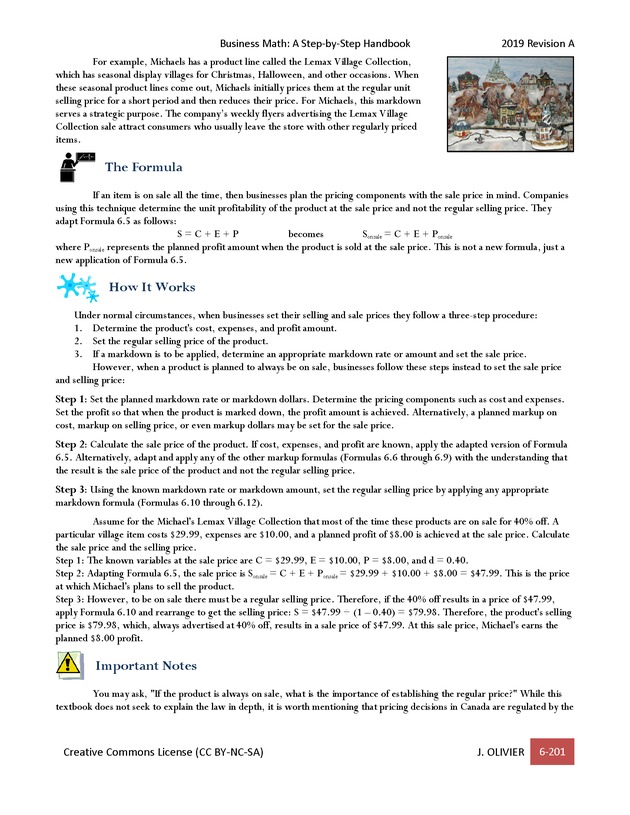 BUSINESS MATH: A Step-By-Step Handbook - Page 201