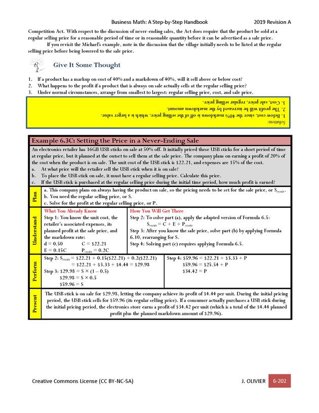 BUSINESS MATH: A Step-By-Step Handbook - Page 202