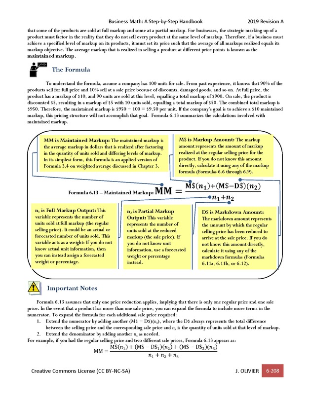 BUSINESS MATH: A Step-By-Step Handbook - Page 208