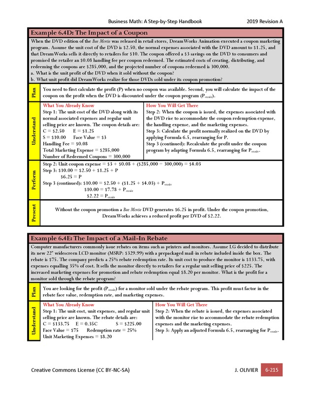 BUSINESS MATH: A Step-By-Step Handbook - Page 215