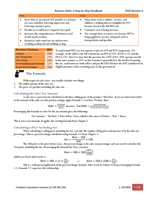 BUSINESS MATH: A Step-By-Step Handbook - Page 228