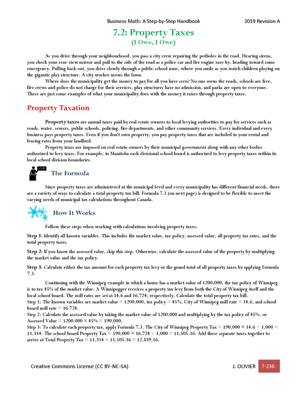 BUSINESS MATH: A Step-By-Step Handbook - Page 236