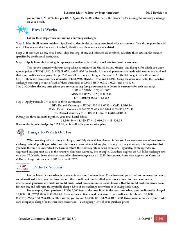 BUSINESS MATH: A Step-By-Step Handbook - Page 243