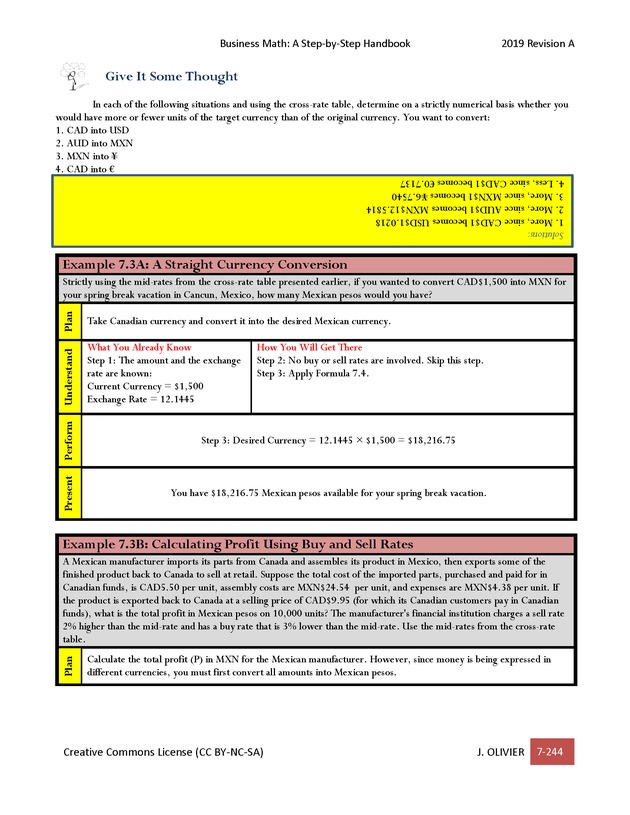 BUSINESS MATH: A Step-By-Step Handbook - Page 244