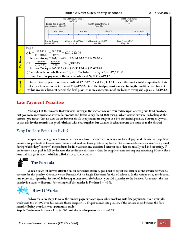 BUSINESS MATH: A Step-By-Step Handbook - Page 260