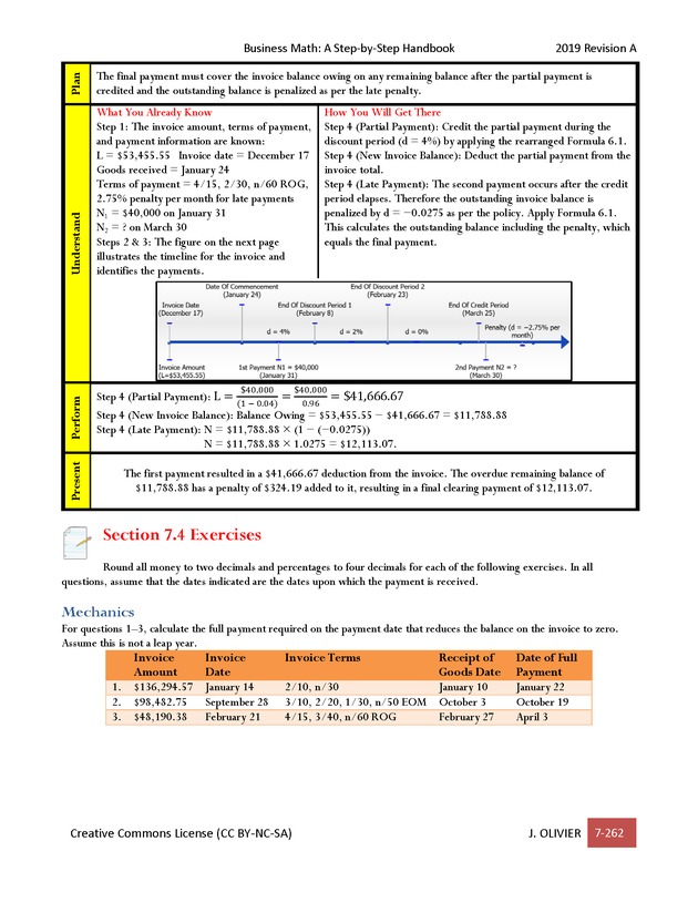 BUSINESS MATH: A Step-By-Step Handbook - Page 262
