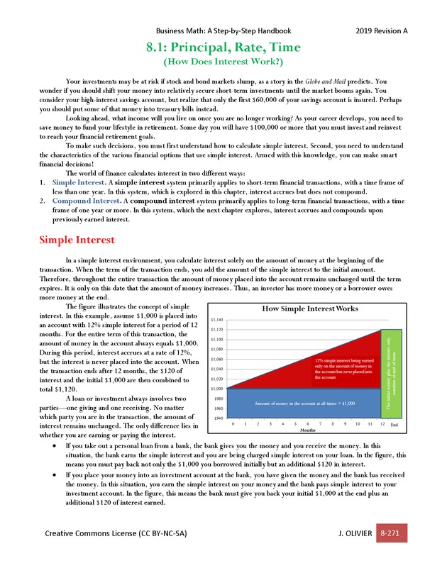 BUSINESS MATH: A Step-By-Step Handbook - Page 271