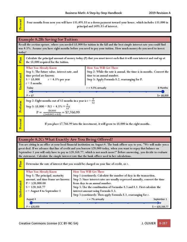 BUSINESS MATH: A Step-By-Step Handbook - Page 287