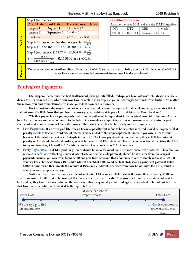 BUSINESS MATH: A Step-By-Step Handbook - Page 288