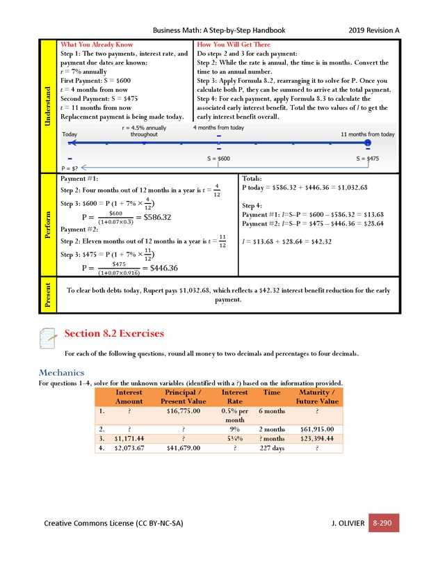 BUSINESS MATH: A Step-By-Step Handbook - Page 290