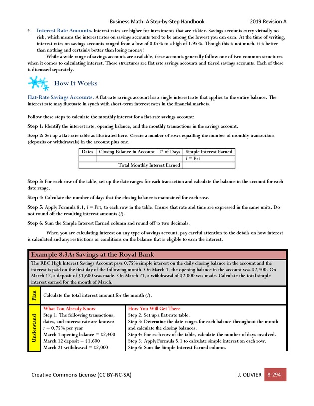 BUSINESS MATH: A Step-By-Step Handbook - Page 294