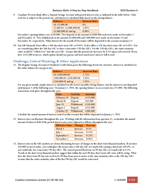 BUSINESS MATH: A Step-By-Step Handbook - Page 299
