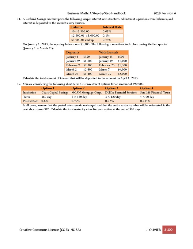 BUSINESS MATH: A Step-By-Step Handbook - Page 300