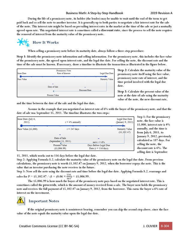 BUSINESS MATH: A Step-By-Step Handbook - Page 304