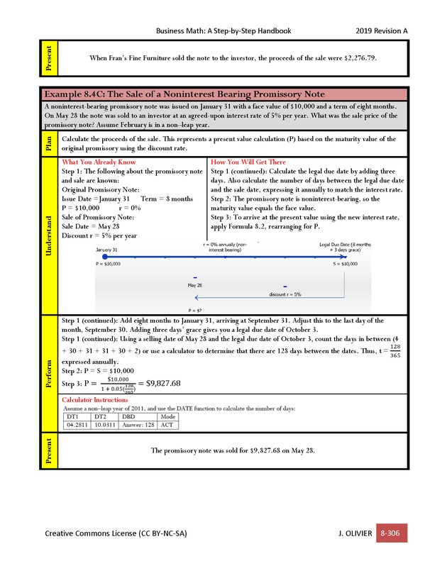BUSINESS MATH: A Step-By-Step Handbook - Page 306