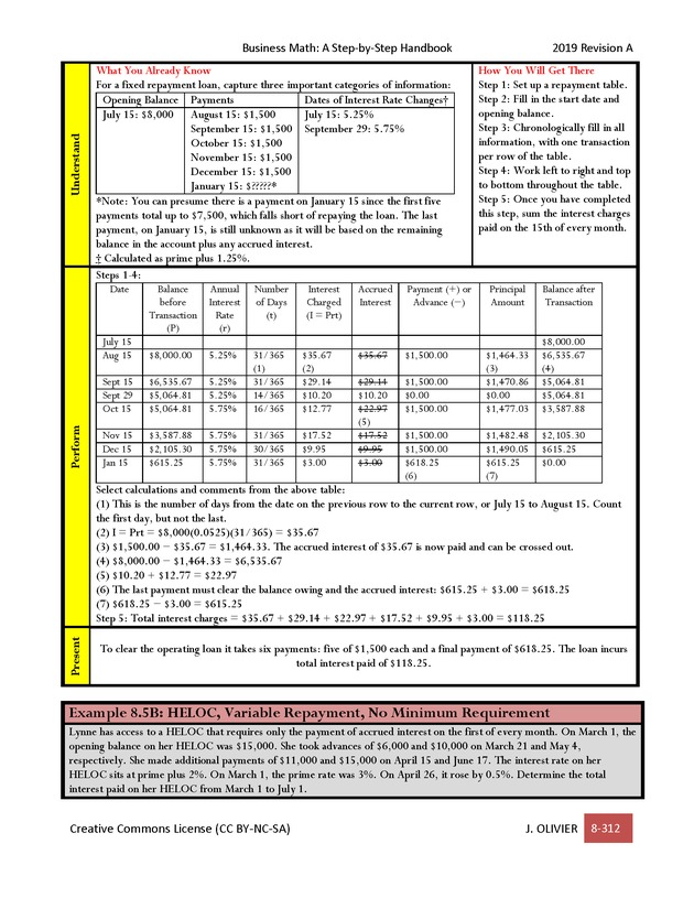 BUSINESS MATH: A Step-By-Step Handbook - Page 312