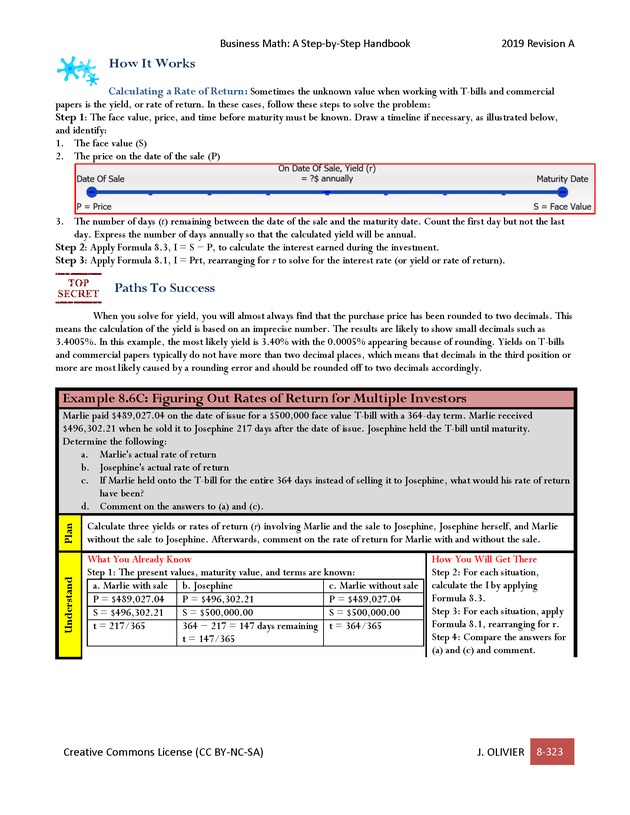 BUSINESS MATH: A Step-By-Step Handbook - Page 323