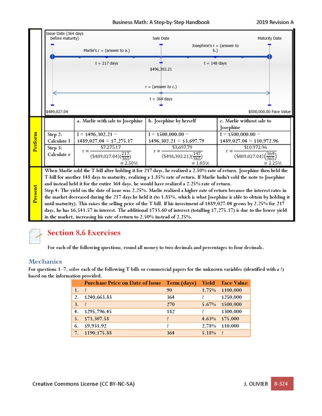 BUSINESS MATH: A Step-By-Step Handbook - Page 324