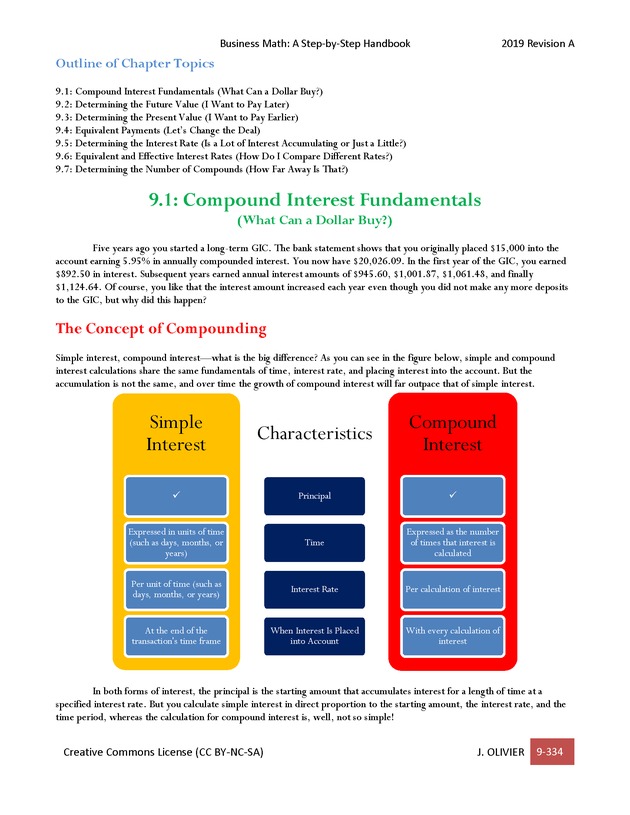 BUSINESS MATH: A Step-By-Step Handbook - Page 334