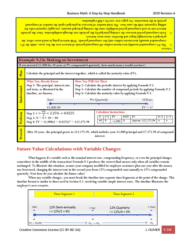 BUSINESS MATH: A Step-By-Step Handbook - Page 348