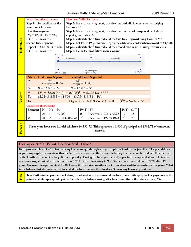 BUSINESS MATH: A Step-By-Step Handbook - Page 352