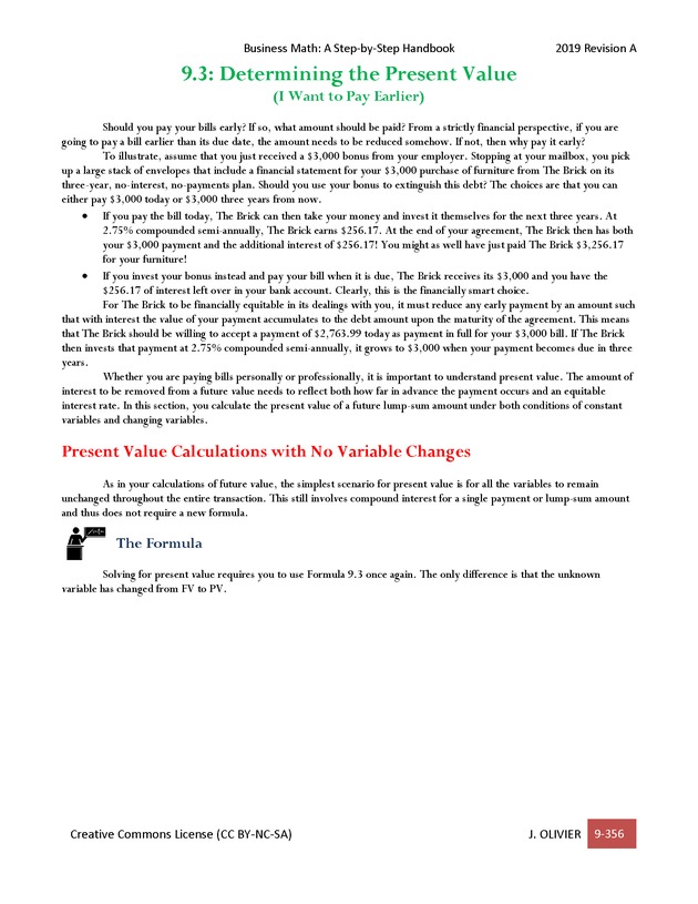 BUSINESS MATH: A Step-By-Step Handbook - Page 356