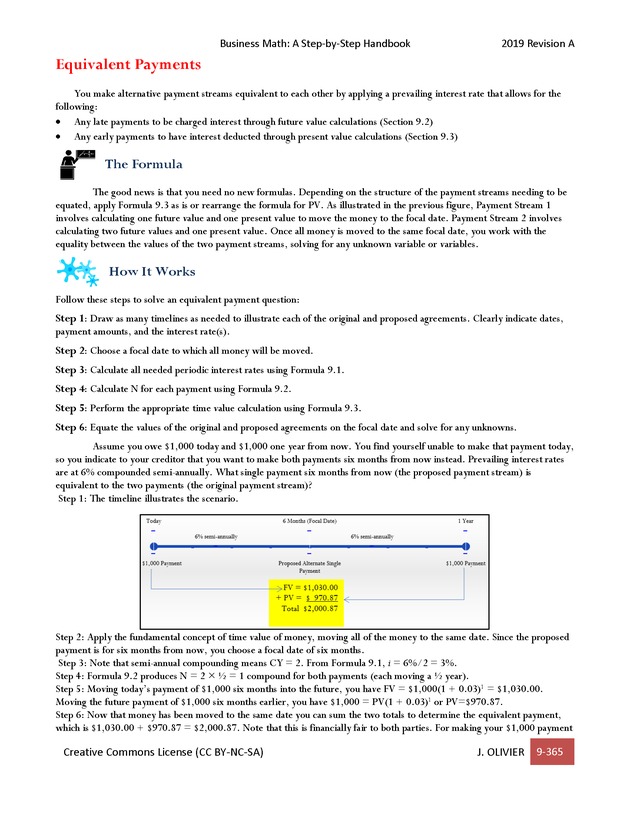 BUSINESS MATH: A Step-By-Step Handbook - Page 365