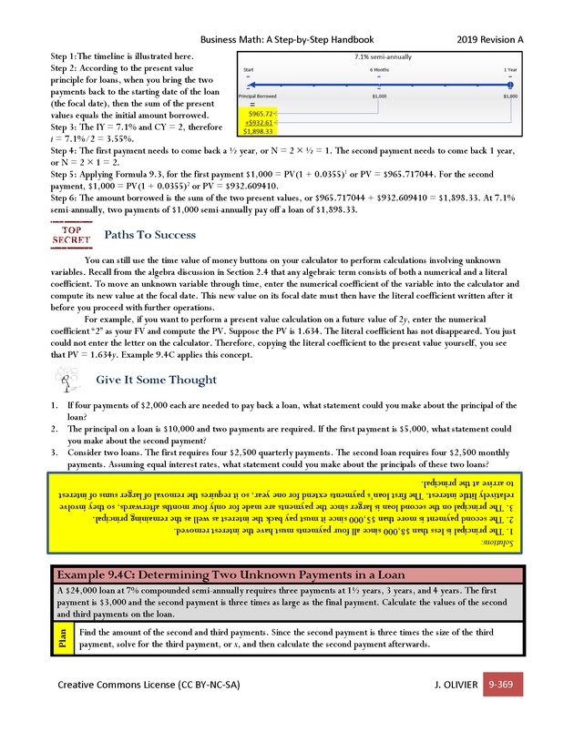 BUSINESS MATH: A Step-By-Step Handbook - Page 369