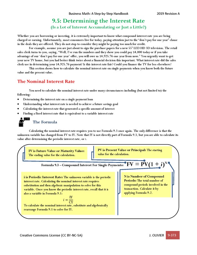 BUSINESS MATH: A Step-By-Step Handbook - Page 373