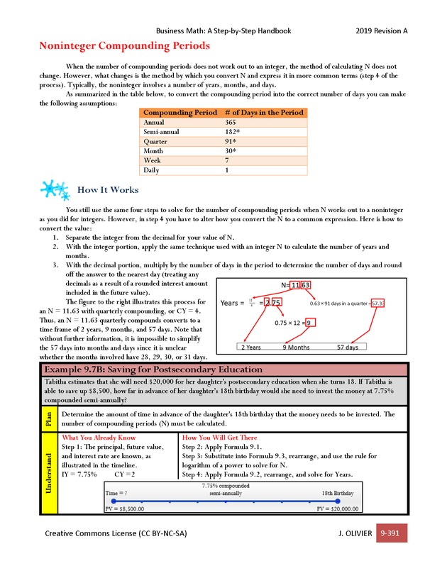 BUSINESS MATH: A Step-By-Step Handbook - Page 391