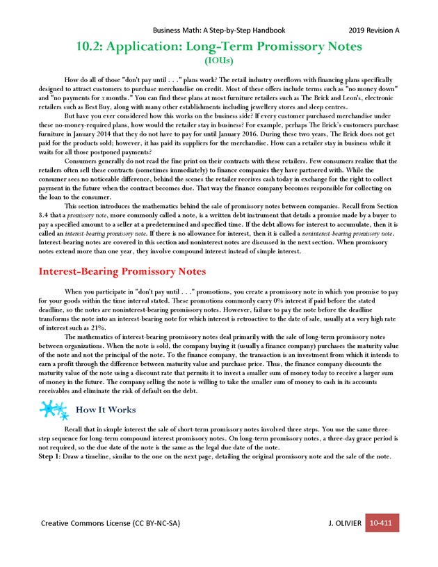 BUSINESS MATH: A Step-By-Step Handbook - Page 411