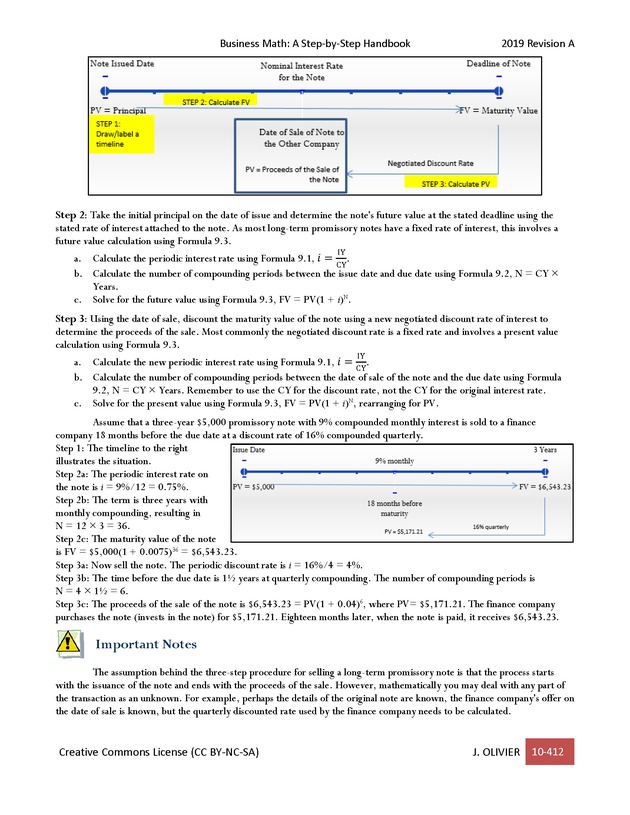 BUSINESS MATH: A Step-By-Step Handbook - Page 412